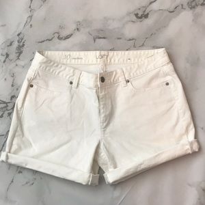 Loft Size 10 White Denim Shorts